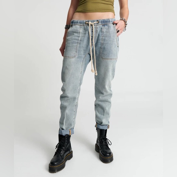 One Teaspoon Pants - ONE TEASPOON - Shabbies Boyfriend Denim Jeans - Montana - NEW